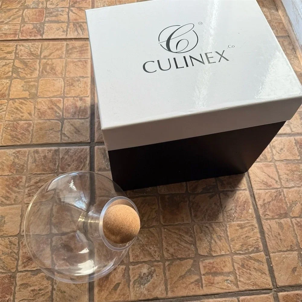 Culinex Crystal‎ Decanter kinetic Clear Elegant Design cork stopper modern wine